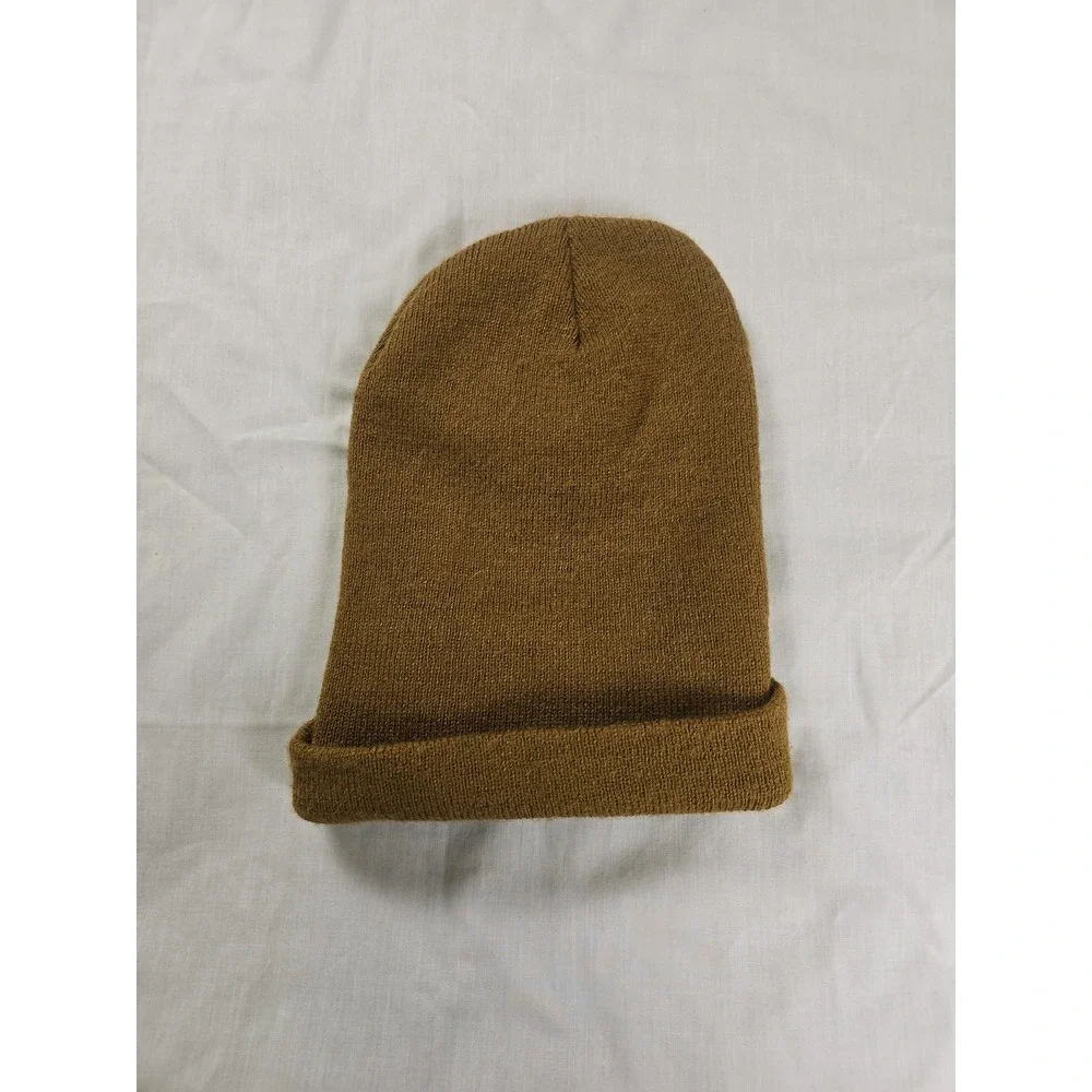 Carhartt Hat Beanie Brown Cuffed Knit Patch Logo‎ Workwear Mens One Size Canada